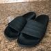 Adidas Shoes | Adidas Women Black Slip On Flat Sandal | 7 | Color: Black | Size: 7