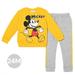 Disney Matching Sets | New! Disney Mickey Mouse Baby Fleece Pullover Sweatshirt Pants Matching Set 24m | Color: Gray/Yellow | Size: 24mb