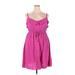 Torrid Casual Dress - Mini V-Neck Sleeveless: Pink Dresses - Women's Size 2X Plus