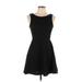 Divided by H&M Casual Dress - A-Line Scoop Neck Sleeveless: Black Solid Dresses - Women's Size 10