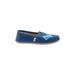 TOMS Flats: Blue Solid Shoes - Women's Size 5 1/2 - Almond Toe