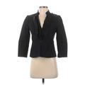 Ann Taylor LOFT Jacket: Short Black Print Jackets & Outerwear - Women's Size 2 Petite