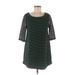 Urban Outfitters Casual Dress - Mini Scoop Neck 3/4 sleeves: Green Print Dresses - Women's Size Medium