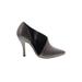 Alice + Olivia Heels: Slip On Stilleto Cocktail Gray Solid Shoes - Women's Size 38 - Almond Toe