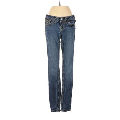 True Religion Jeans - Low Rise: Blue Bottoms - Women's Size 25 - Dark Wash