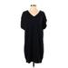 Zadig & Voltaire Casual Dress - Mini V-Neck Short sleeves: Black Print Dresses - Women's Size Small