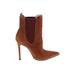 Schutz Ankle Boots: Chelsea Boots Stiletto Chic Brown Print Shoes - Women's Size 8 - Pointed Toe