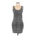 Mossimo Supply Co. Casual Dress - Sheath Scoop Neck Sleeveless: Gray Dresses - Women's Size Medium