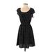 LC Lauren Conrad Casual Dress: Black Polka Dots Dresses - Women's Size X-Small