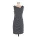 Ann Taylor LOFT Casual Dress - Sheath: Blue Stripes Dresses - Women's Size Medium