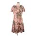 I LE New York Casual Dress: Pink Damask Dresses - Women's Size 12