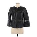 Lafayette 148 New York Leather Jacket: Short Black Jackets & Outerwear - Women's Size 8