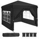 YITAHOME Pop Up Pavillon mit Seitenteilen, 2,5x2,5 Faltpavillon Wasserdicht Stabil, Garten Pavillon mit Rolltasche für Camping, Markt,Terrasse,Party Schwarz