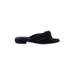 Aerosoles Sandals: Slip-on Chunky Heel Minimalist Black Print Shoes - Women's Size 9 - Open Toe