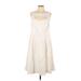 Torrid Casual Dress - A-Line: Ivory Brocade Dresses - Women's Size 12 Plus