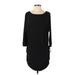 White House Black Market Casual Dress - DropWaist: Black Solid Dresses - Women's Size Small