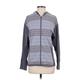 Adidas Zip Up Hoodie: Gray Color Block Tops - Women's Size Small