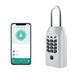 TenixLox Fingerprint Smart Lockbox Portable Resettable Hanging Key Safe with APP Combination Lockbox for House Keys, Realtors, Vacation Rentals, Rental Homes, etc (Silver)
