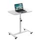 Height Adjustable Mobile Computer Desk, Rolling Desk, Mobile Standing Desk with Wheels Portable Tray Table,Sofa Side Table for Small Space Home Office