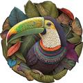 Mys Aurora Wooden Puzzles, Mandala Parrot 500 Piece Jigsaw Puzzles, Unique Animal Shape Puzzle Wooden Jigsaw Puzzles for Adults and Kids, Family Game and Home Decor,42x42cm