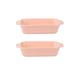 Ceramic Oven Baking Dishes,Oven Baking Dish,Ceramic Baking Set of 2, Rectangular Baking Dishes, Oven Dish, Serving Dish Set for Tapas, Casserole, Roasting, Cooking Dishes for Ove,Blue,M (Color : Pink