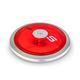 HAEST Gill Discus 1.6kg - S8 Competition Discus - 1.60 kg - 80% Rim Weight - Transparent Red Side Plates