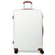 Revel Suitcase Large Hard Shell | Telescopic Handle Trolley |3 Digit Combination Lock | Lightweight | Large 28" Hold Check in Luggage | 4 Dual Spinner Wheels | (White, Large 28'')