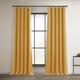 HPD Half Price Drapes Faux Linen Room Darkening Curtains - 120 Inches Long Luxury Linen Curtains for Bedroom & Living Room (1 Panel), 50W X 120L, Dandelion Gold