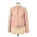 Cole Haan Faux Leather Jacket: Tan Solid Jackets & Outerwear - Women's Size Medium