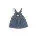 OshKosh B'gosh Overall Dress - A-Line: Blue Solid Skirts & Dresses - Size 12 Month