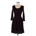 American Eagle Outfitters Casual Dress - Fit & Flare: Burgundy Dresses - Women's Size Medium