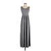 Artisan NY Casual Dress - A-Line Scoop Neck Sleeveless: Gray Print Dresses - Women's Size Small