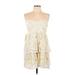 Maeve by Anthropologie Casual Dress - Mini Open Neckline Sleeveless: Ivory Dresses - New - Women's Size Large