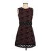 Topshop Cocktail Dress - A-Line High Neck Sleeveless: Black Dresses - Women's Size 6