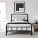 Twin Bed Frame w/ Headboard & Footboard, 18" High, 3500 Pounds Heavy Duty Metal Slats Support for Mattress, No Box Spring Needed