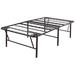 Foldable Metal Platform Bed Frame with Tool Free Setup, 18 Inches High, Sturdy Steel Frame, No Box Spring Needed, Twin, Black