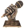 Musica dorata musica musica microfono trofeo resina presentazione vocale canto competizione musica