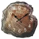 12 Inch Wooden Wall Clock Simulation Annual Ring Wooden Wall Clock Watch Living Room Home Office