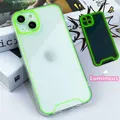 Custodia protettiva per telefono con custodia morbida in Silicone luminoso per luce notturna per IPhone 14 Plus 13 12 11 Pro Max XS XR X 13Pro i14 cover posteriore
