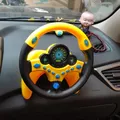 Electric Simulation Steering Wheel Toy With Light And Sound Educational Children Co-Pilot Children'S