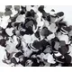 Confettis en papier tissu biodégradable 1kg 2.5cm en forme de cœur noir et blanc décoration