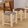 Small Stool Solid Wood Household Sitting Room Stools Furniture Adult Chair Fashion Pure Hand-woven