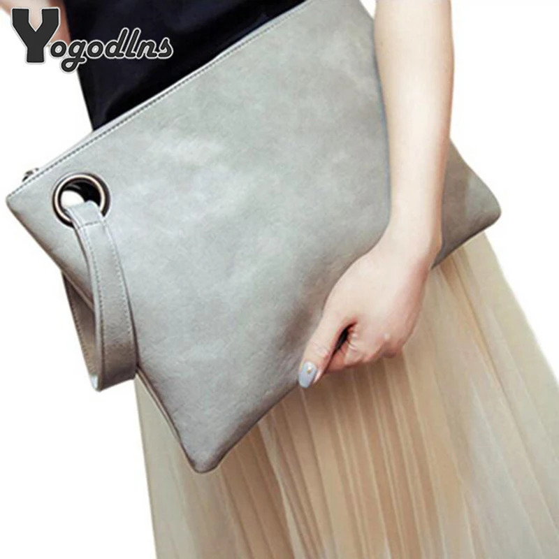 Mode solide femmes pochette en cuir femmes enveloppe sac pochette en cuir pu sac femme embrayages sac expédition immédiate