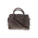 MICHAEL Michael Kors Leather Satchel: Pebbled Brown Print Bags