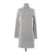 Zara Casual Dress - Sweater Dress: Gray Marled Dresses - Women's Size Small