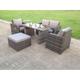 Fimous - Rattan Gartenmöbel Set Einstellbarer Stuhl Sofa Doppel Love Seat 2 Sitzer Sofa Oblong