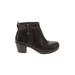 Cobb Hill Ankle Boots: Burgundy Shoes - Women's Size 7 1/2