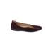 Naturalizer Flats: Ballet Wedge Classic Burgundy Solid Shoes - Women's Size 9 1/2 - Round Toe