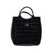 Lulu By Lulu Guiness Satchel: Quilted Black Print Bags