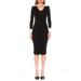 Tau Collar Rib Long Sleeve Sweater Dress